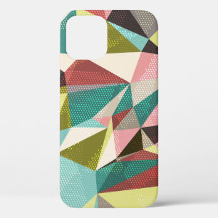 Colourful Triangles, Abstract Geometric Shapes. iPhone 12 Case