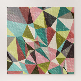 Colourful Triangles, Abstract Geometric Shapes. Jigsaw Puzzle