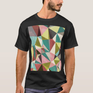 Colourful Triangles, Abstract Geometric Shapes. T-Shirt