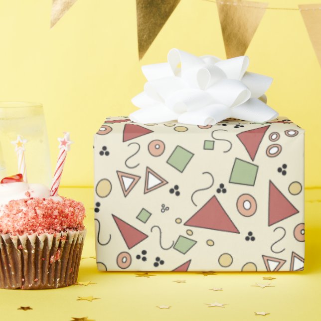 Colourful Triangles and Shapes Wrapping Paper (Birthday Party)