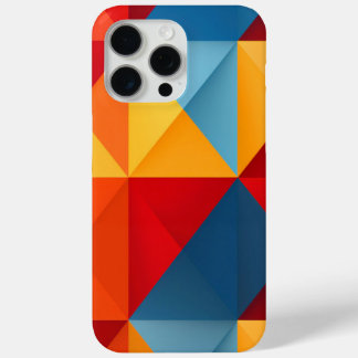 Colourful triangles background iPhone 15 pro max case