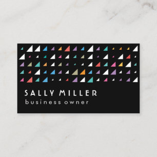 colourful triangles business card
