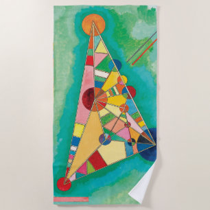 Colourful Triangles by Wassily Kandinsky Beach Towel