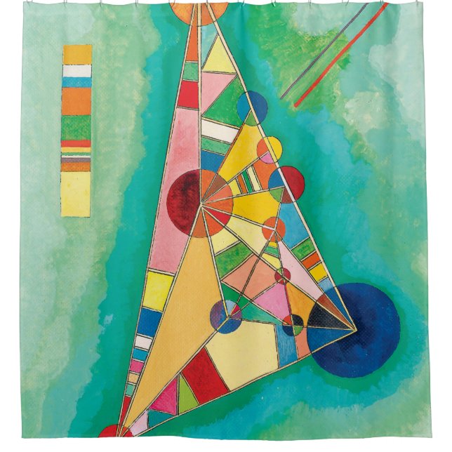 Colourful Triangles by Wassily Kandinsky Shower Curtain (Front)
