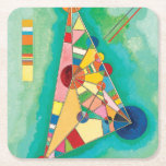 Colourful Triangles by Wassily Kandinsky Square Paper Coaster<br><div class="desc">Please visit my store for more interesting design and more colour choice =>  zazzle.com/colorfulworld*</div>