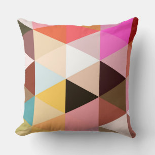 Colourful Triangles Cushion