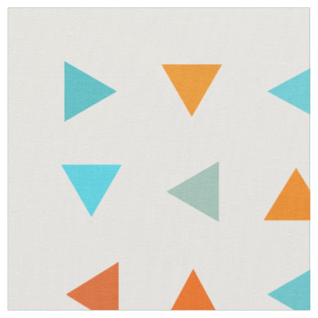 Colourful Triangles Fabric (Close Up)