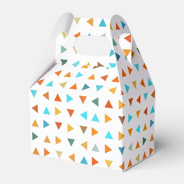 Colourful Triangles Favour Box (Front Side)