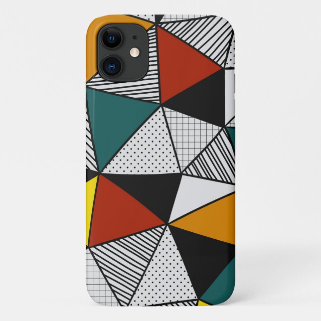 colourful triangles geometric pattern Case-Mate iPhone case (Back)