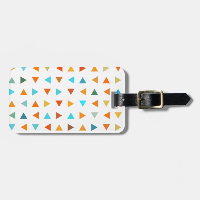 Colourful Triangles Luggage Tag (Front Horizontal)