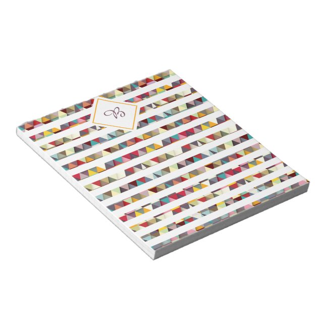 Colourful triangles notepad (Angled)