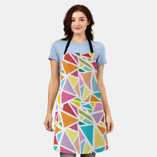 Colourful triangles pattern 2 apron