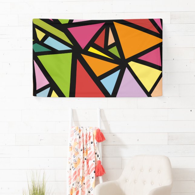 Colourful triangles pattern 3 banner (Insitu)