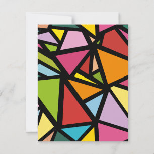 Colourful triangles pattern 3 card