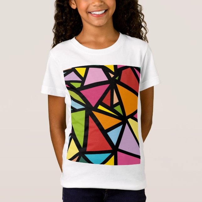 Colourful triangles pattern 3 T-Shirt (Front)