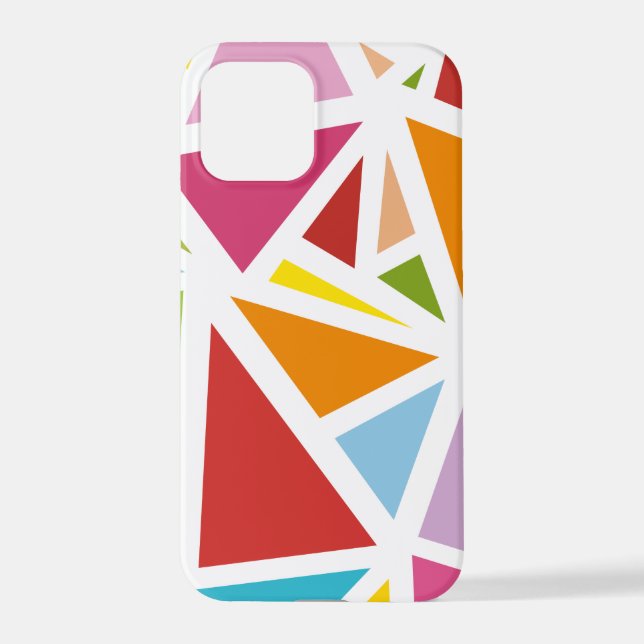 Colourful triangles pattern 4 iPhone case (Back)