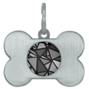 Colourful triangles pattern 6 pet ID tag