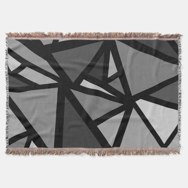 Colourful triangles pattern 6 throw blanket (Front)