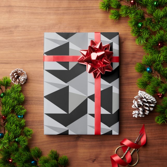 Colourful Triangles Pattern Design  Wrapping Paper (Holiday Gift)
