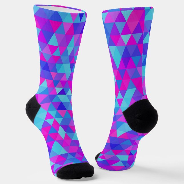 Colourful Triangles Socks (Angled)