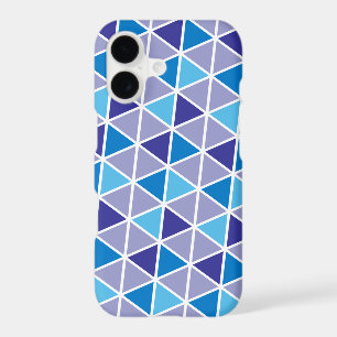 Colourful triangles tessellation in cool blue