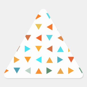 Colourful Triangles Triangle Sticker