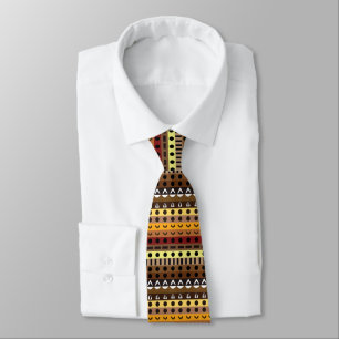 Colourful Tribal Deco Art Pattern Tie