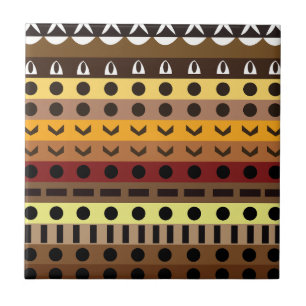 Colourful Tribal Deco Art Pattern  Tile