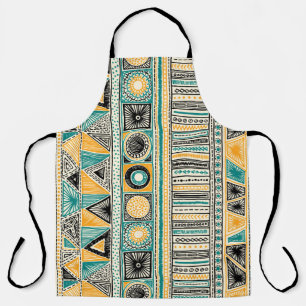 Colourful tribal ethnic seamless pattern apron