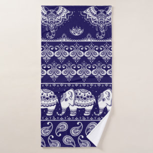 Colourful tribal ethnic seamless pattern bath towel