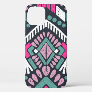 Colourful tribal ethnic seamless pattern iPhone 12 case
