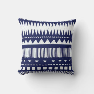 Colourful tribal ethnic seamless pattern cushion