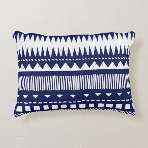 Colourful tribal ethnic seamless pattern decorative cushion