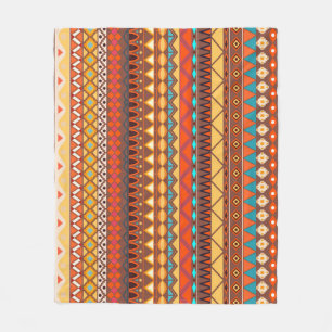 Colourful tribal ethnic seamless pattern. fleece blanket