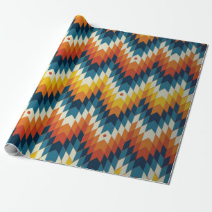 Colourful tribal ethnic seamless pattern wrapping paper