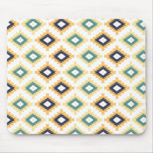Colourful Tribal Geometric Pattern 2a Mouse Mat