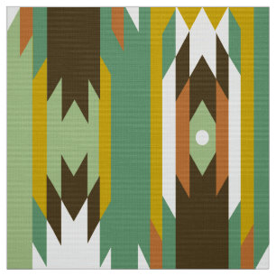 Colourful Tribal Geometric pattern Fabric