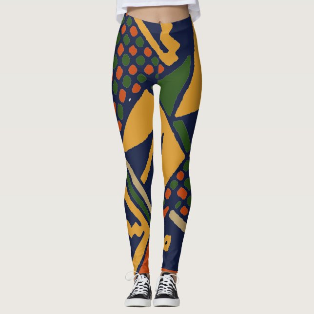 Colourful Tribal Leggings (Front)