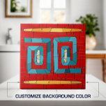 Colourful Tribal Mosaic Art Tile<br><div class="desc">Colourful Tribal Mosaic Art.
Customise background colour to fit your decor.</div>