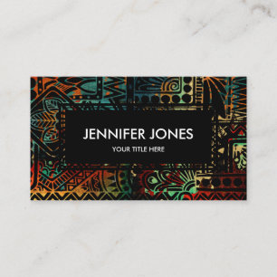 Colourful Tribal pattern Business Card