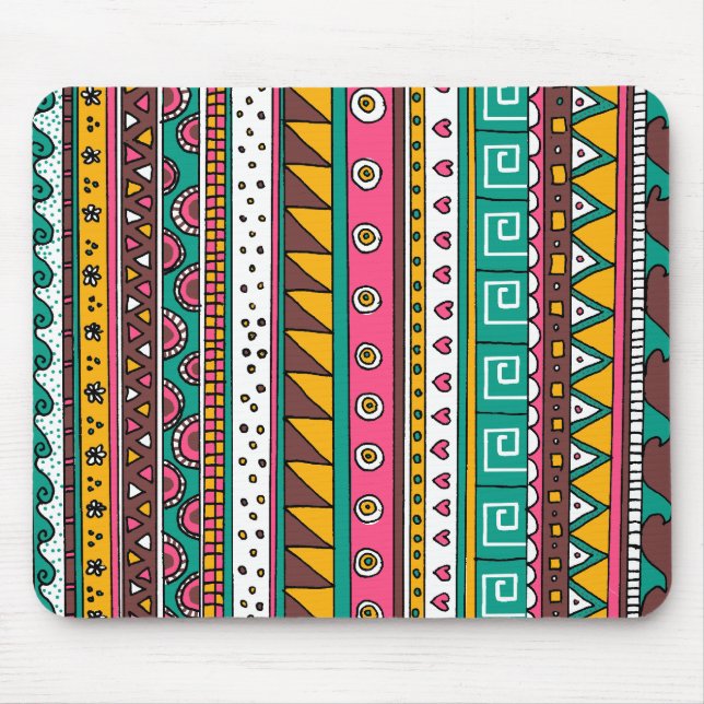 Colourful Tribal pattern Mouse Mat (Front)