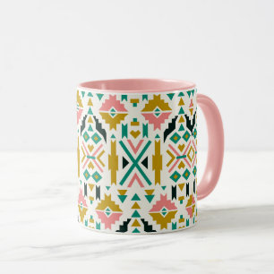 Colourful tribal pattern mug