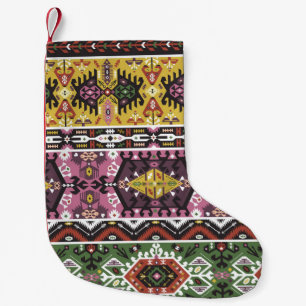 Colourful tribal style, seamless pattern. small christmas stocking