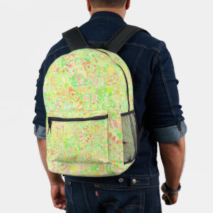Colourful Trippy Boho Eclectic Groovy Blob Mosaic Printed Backpack