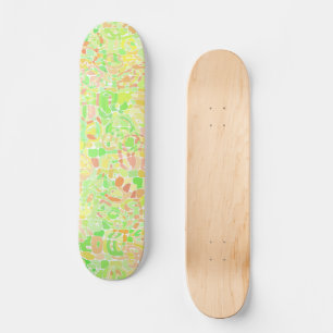 Colourful Trippy Boho Eclectic Groovy Blob Mosaic Skateboard