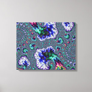 Colourful Trippy Groovy Spiral Abstract Fractal Canvas Print