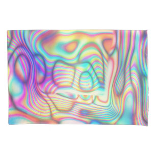 Colourful Trippy Holo Holographic Pillowcase
