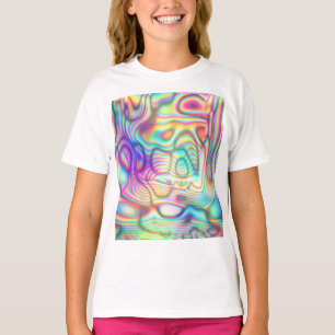 Colourful Trippy Holo Holographic T-Shirt