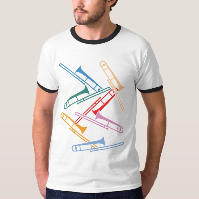 Colourful Trombones T-Shirt (Front)