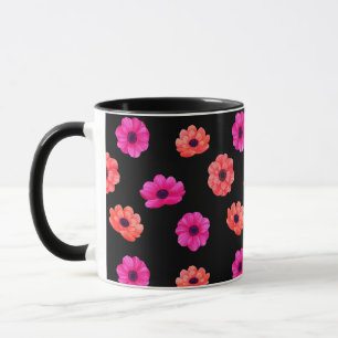 Colourful Tropical 3D Spring Flowers Pattern Mug